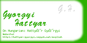 gyorgyi hattyar business card